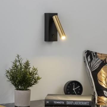 Brilagi - Φωτιστικό σποτ τοίχου LED MAYA LED/3W/230V 4000K μαύρο/χρυσό