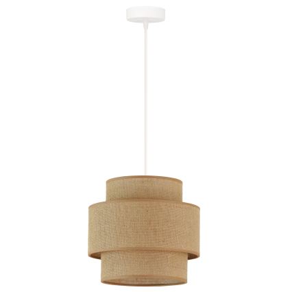 Brilagi - Φωτιστικό οροφής με καλώδιο SPACE YUTE 1xE27/15W/230V διάμ. 25 εκ. μπεζ/λευκό