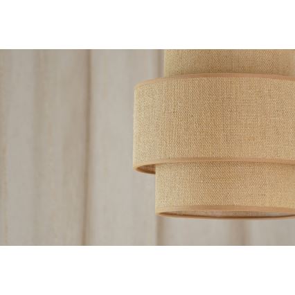 Brilagi - Φωτιστικό οροφής με καλώδιο SPACE YUTE 1xE27/15W/230V διάμ. 25 εκ. μπεζ/λευκό