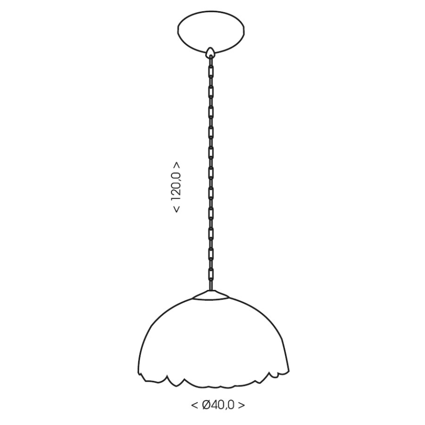 Brilagi - φωτιστικό Tiffany από βιτρώ με αλυσίδα SIENNA 1xE27/60W/230V διάμετρος 40 εκ.