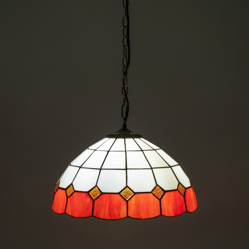 Brilagi - φωτιστικό Tiffany από βιτρώ με αλυσίδα SIENNA 1xE27/60W/230V διάμετρος 40 εκ.
