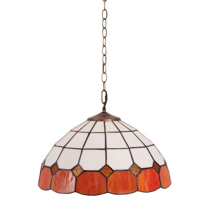 Brilagi - φωτιστικό Tiffany από βιτρώ με αλυσίδα SIENNA 1xE27/60W/230V διάμετρος 40 εκ.