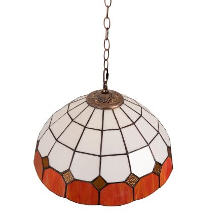 Brilagi - φωτιστικό Tiffany από βιτρώ με αλυσίδα SIENNA 1xE27/60W/230V διάμετρος 40 εκ.