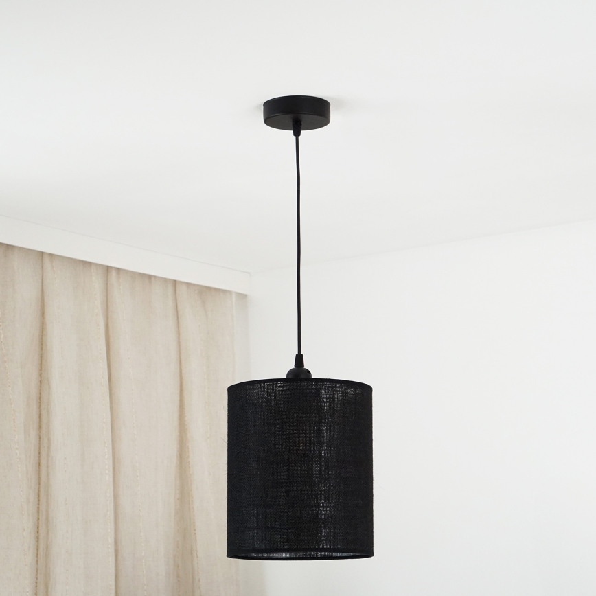 Brilagi - Φωτιστικό οροφής με καλώδιο TUBES 1xE27/15W/230V διάμ. 20 εκ. μαύρο