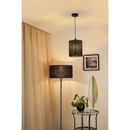 Brilagi - Φωτιστικό οροφής με καλώδιο TUBES 1xE27/15W/230V διάμ. 20 εκ. μαύρο