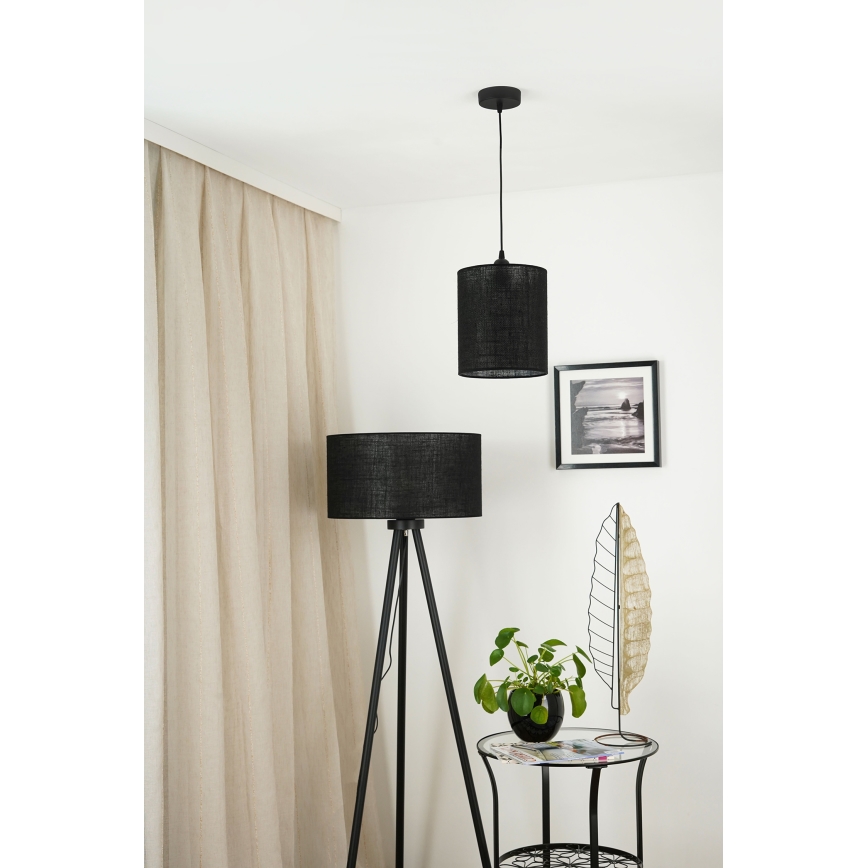 Brilagi - Φωτιστικό οροφής με καλώδιο TUBES 1xE27/15W/230V διάμ. 20 εκ. μαύρο