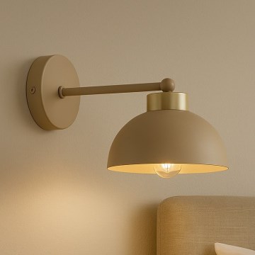 Brilagi - Φωτιστικό τοίχου 1xE27/60W/230V μπεζ/χρυσό
