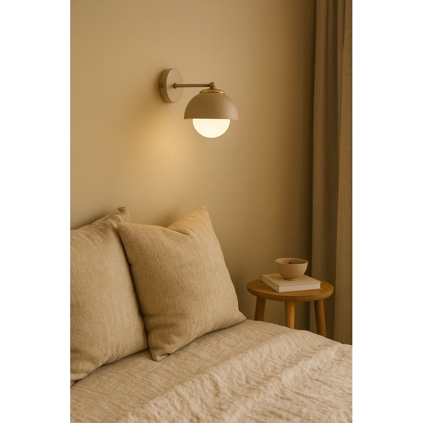 Brilagi - Φωτιστικό τοίχου COSMO 1xE27/60W/230V μπεζ/χρυσό
