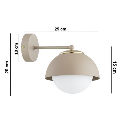 Brilagi - Φωτιστικό τοίχου COSMO 1xE27/60W/230V μπεζ/χρυσό