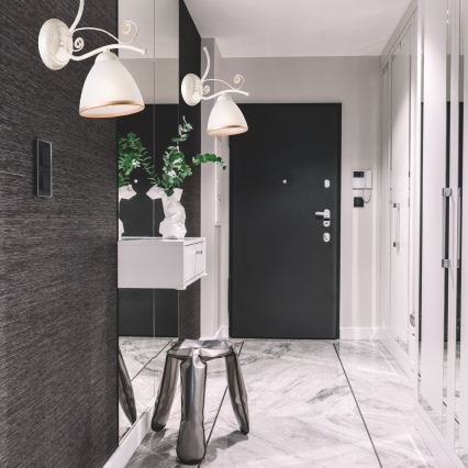 Brilagi - Φωτιστικό τοίχου LED ANTICO 1xE27/60W/230V λευκή πατίνα