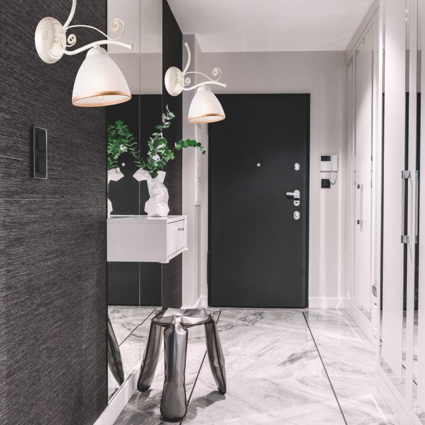 Brilagi - Φωτιστικό τοίχου LED ANTICO 1xE27/60W/230V λευκή πατίνα