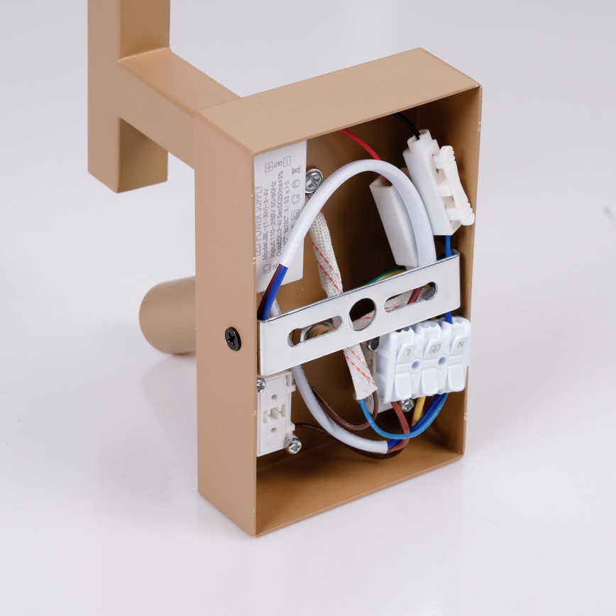 Brilagi - Φωτιστικό τοίχου LED DEYA 1xE14/40W/230V + LED/3W λινάρι/χρυσό