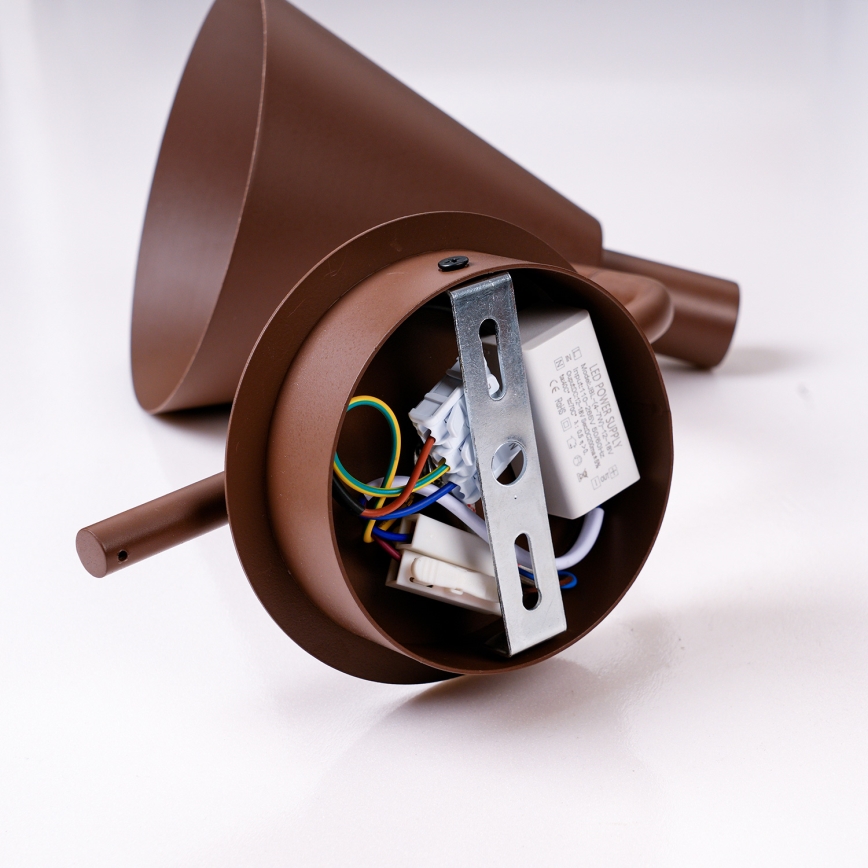 Brilagi - Φωτιστικό τοίχου LED LUCERA LED/3W/230V καφέ