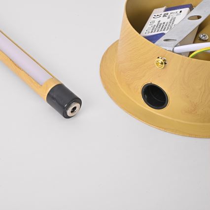 Brilagi - Φωτιστικό τοίχου LED LUGO DUE LED/9W/230V δρύινο ντεκόρ