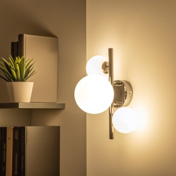 Brilagi - Φωτιστικό τοίχου LED MILLA 3xG9/3W/230V γυαλιστερό χρώμιο/λευκό