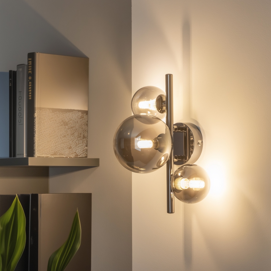 Brilagi - Φωτιστικό τοίχου LED MILLA 3xG9/3W/230V γυαλιστερό χρώμιο/φιμέ