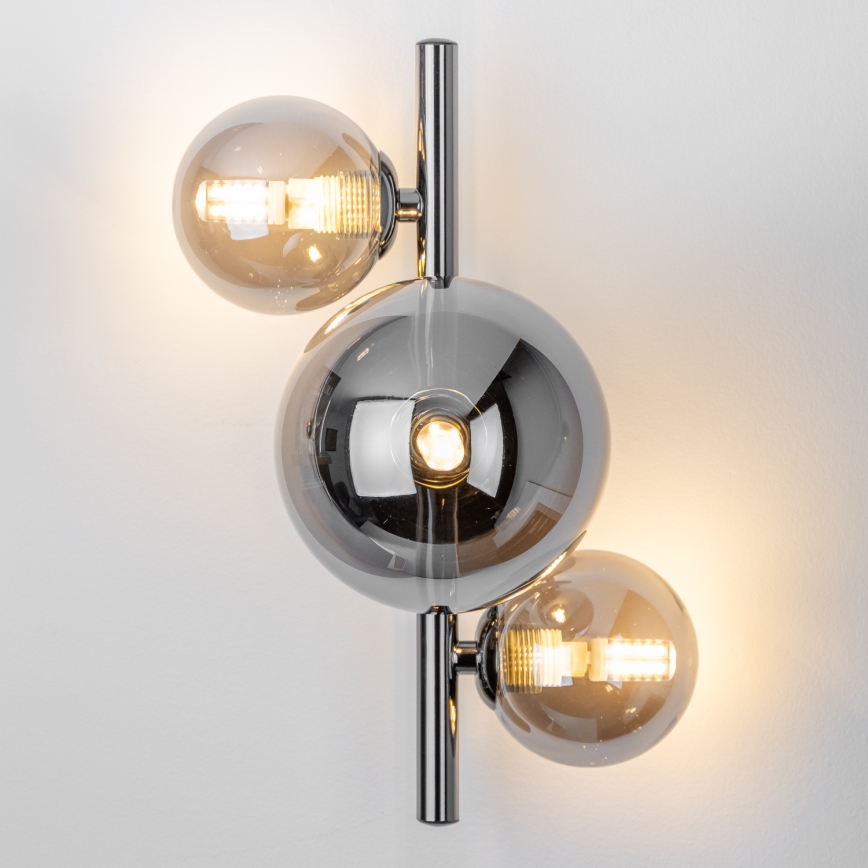 Brilagi - Φωτιστικό τοίχου LED MILLA 3xG9/3W/230V γυαλιστερό χρώμιο/φιμέ