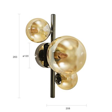 Brilagi - Φωτιστικό τοίχου LED MILLA 3xG9/3W/230V γυαλιστερό χρώμιο/χρυσό