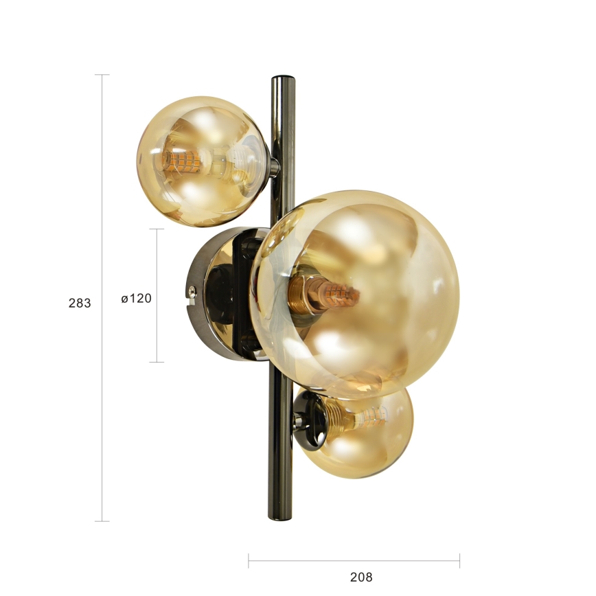 Brilagi - Φωτιστικό τοίχου LED MILLA 3xG9/3W/230V γυαλιστερό χρώμιο/χρυσό
