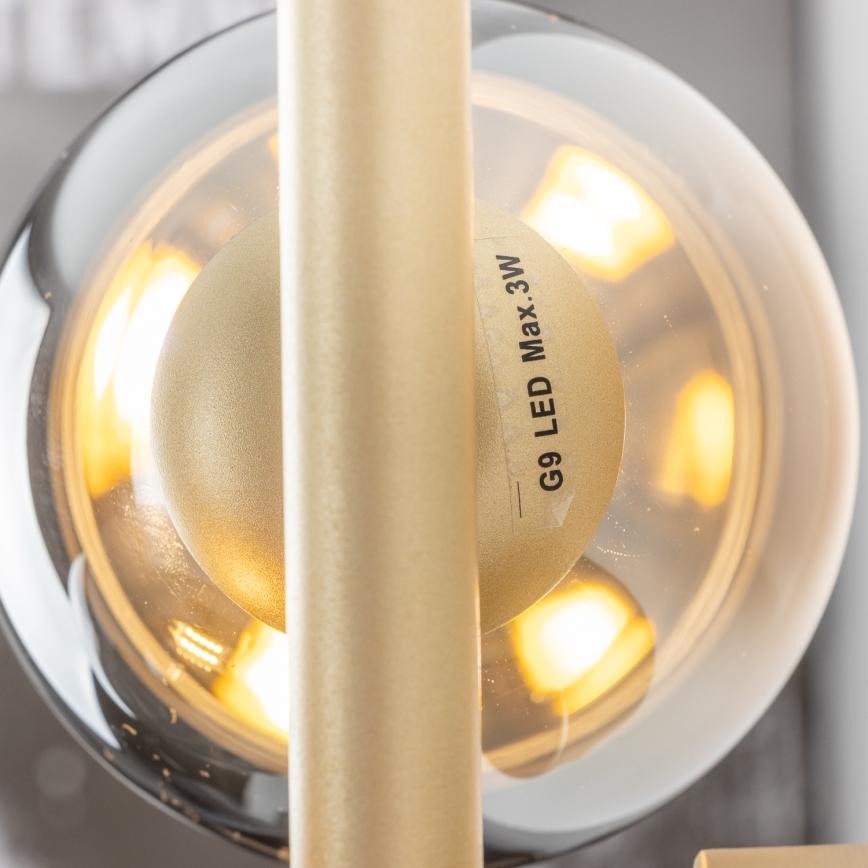 Brilagi - Φωτιστικό τοίχου LED MILLA 3xG9/3W/230V χρυσό/φιμέ