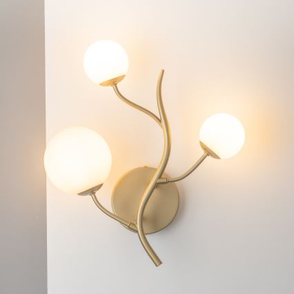 Brilagi - Φωτιστικό τοίχου LED MISTEL 3xG9/3W/230V χρυσό/λευκό