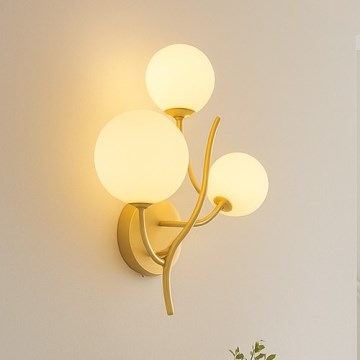 Brilagi - Φωτιστικό τοίχου LED MISTEL 3xG9/3W/230V χρυσό/λευκό