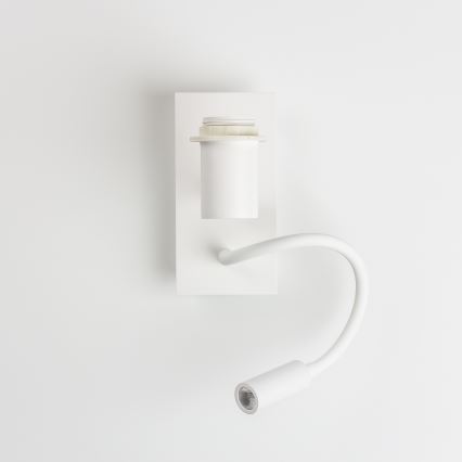 Brilagi - LED Εύκαμπτο φωτιστικό τοίχου NUBILA 1xE27/25W/230V + LED/3W λευκό/ροζ