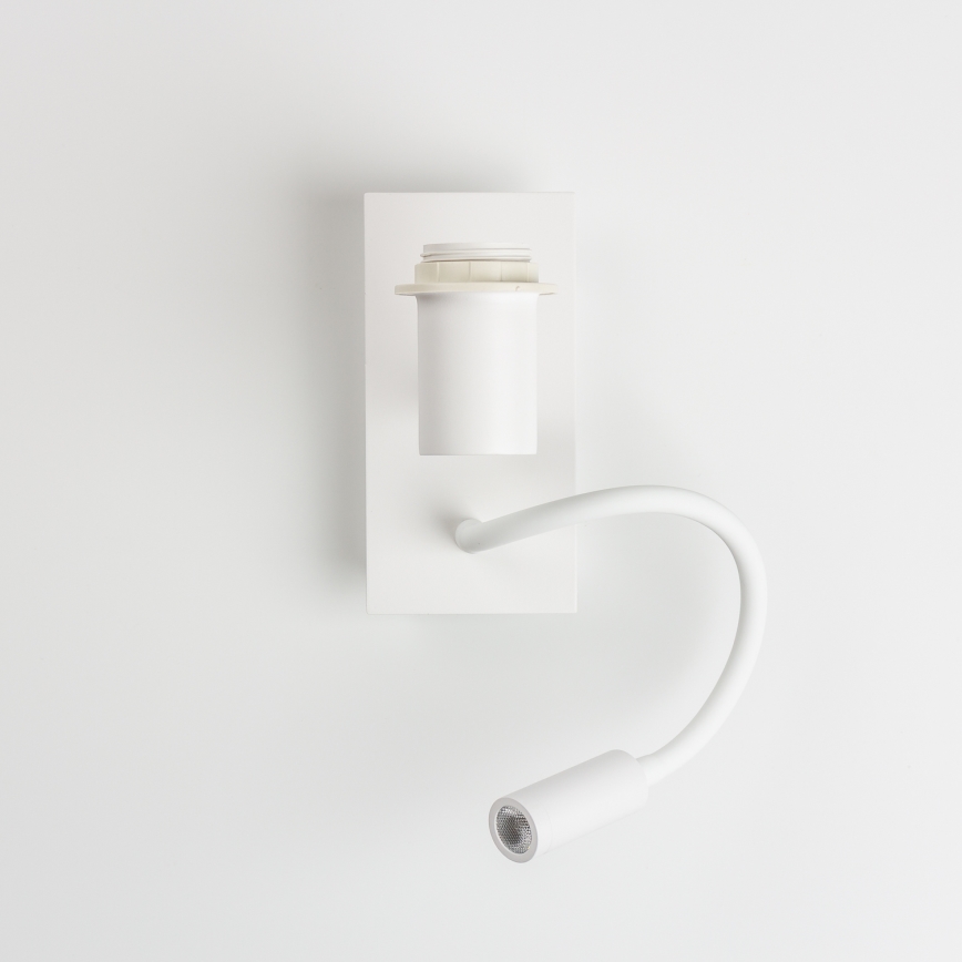 Brilagi - LED Εύκαμπτο φωτιστικό τοίχου NUBILA 1xE27/25W/230V + LED/3W λευκό/ροζ