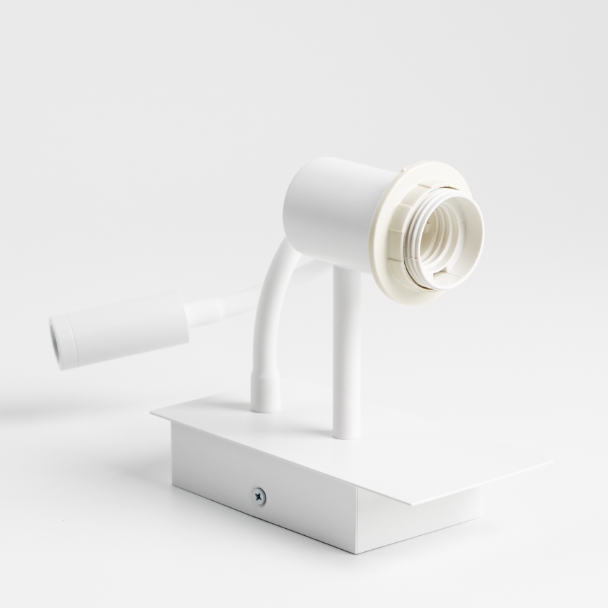 Brilagi - LED Εύκαμπτο φωτιστικό τοίχου NUBILA 1xE27/25W/230V + LED/3W λευκό/ροζ