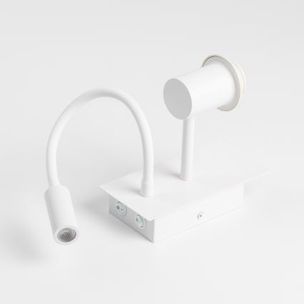 Brilagi - LED Εύκαμπτο φωτιστικό τοίχου NUBILA 1xE27/25W/230V + LED/3W λευκό/μαύρο