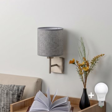 BRILAGI - Φωτιστικό Τοίχου LED NUBILA 1xE27/60W/230V ματ χρώμιο/γκρίζο