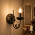 BRILAGI - Φωτιστικό τοίχου LED STEFANO 1xE14/40W/230V μαύρη πατίνα