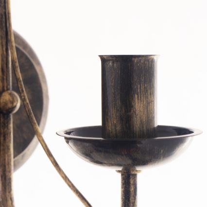 Brilagi - Φωτιστικό τοίχου LED STEFANO 1xE14/40W/230V μαύρη πατίνα