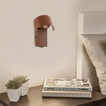 Brilagi - Φωτιστικό τοίχου LED VASTO LED/3W/230V καφέ