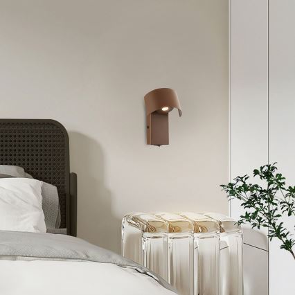 Brilagi - Φωτιστικό τοίχου LED VASTO LED/3W/230V καφέ