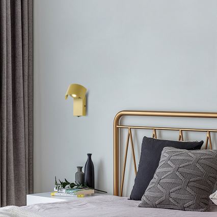 Brilagi - Φωτιστικό τοίχου LED VASTO LED/3W/230V κίτρινο