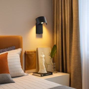 Brilagi - Φωτιστικό τοίχου LED VASTO LED/3W/230V μαύρο