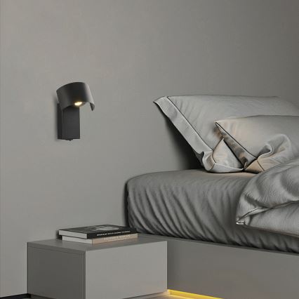 Brilagi - Φωτιστικό τοίχου LED VASTO LED/3W/230V μαύρο