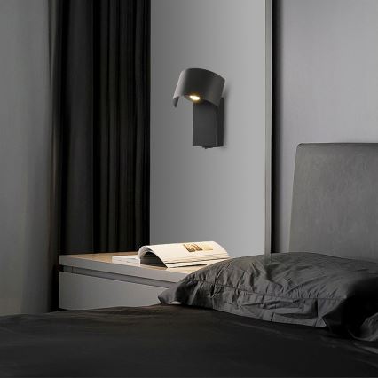 Brilagi - Φωτιστικό τοίχου LED VASTO LED/3W/230V μαύρο