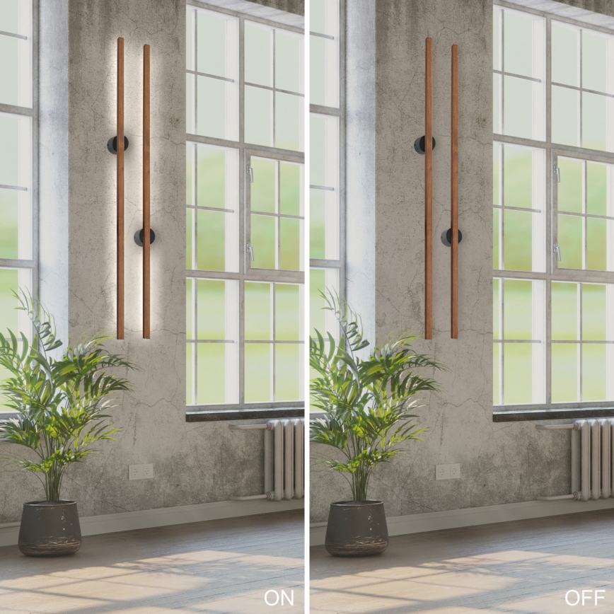 Brilagi - Φωτιστικό τοίχου LED WOODY LINE LED/12W/230V 120 cm δρυς κερασιά