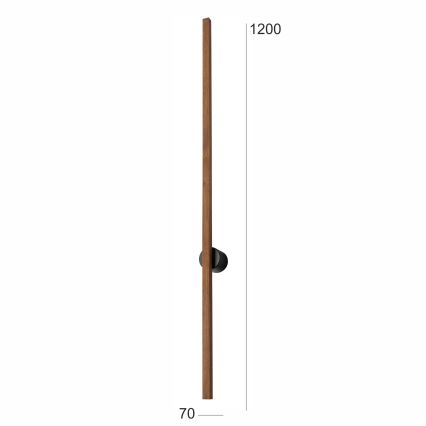 Brilagi - Φωτιστικό τοίχου LED WOODY LINE LED/12W/230V 120 cm δρυς κερασιά