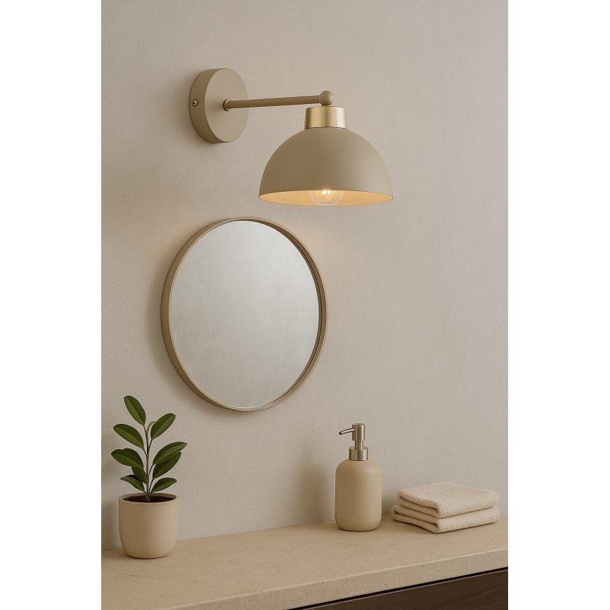 Brilagi - Φωτιστικό τοίχου MOON 1xE27/60W/230V μπεζ/χρυσό