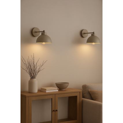 Brilagi - Φωτιστικό τοίχου MOON 1xE27/60W/230V μπεζ/χρυσό
