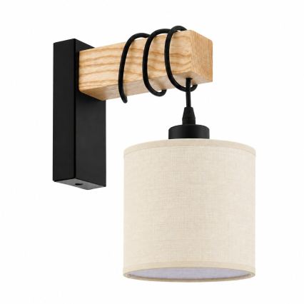 BRILAGI - Φωτιστικό τοίχου NUBILA 1xE27/60W/230V καφέ/μαύρο/κρεμ