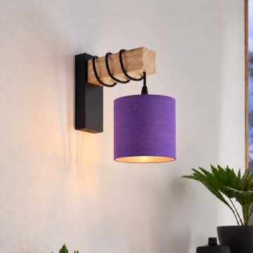 BRILAGI - Φωτιστικό τοίχου NUBILA 1xE27/60W/230V καφέ/μαύρο/μοβ