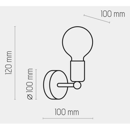 Brilagi - Φωτιστικό τοίχου OMBORO 1xE27/60W/230V