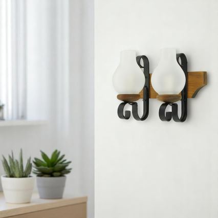 Brilagi - Φωτιστικό τοίχου QUEEN 2xE14/40W/230V οξιά