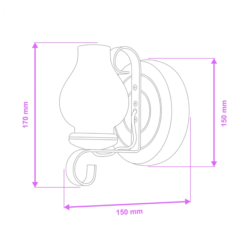 Brilagi - Φωτιστικό τοίχου ROATA APLICA 1xE14/40W/230V οξιά