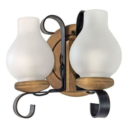 Brilagi - Φωτιστικό τοίχου ROATA APLICA 2xE14/40W/230V οξιά