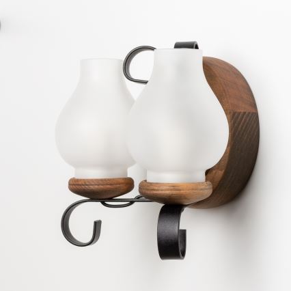 Brilagi - Φωτιστικό τοίχου ROATA APLICA 2xE14/40W/230V οξιά